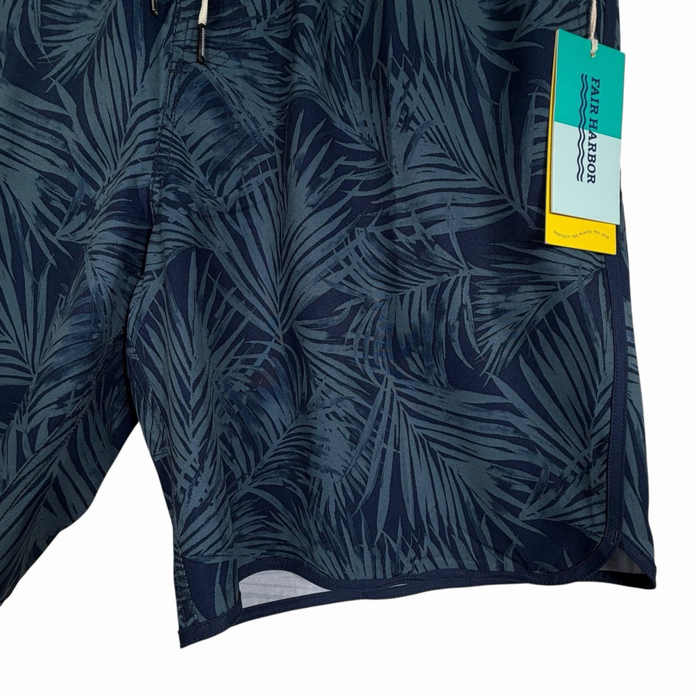 Fair Harbor Shorts Mens Navy The Anchor Floral Tropical Lined Size 2X - Picture 2 of 8